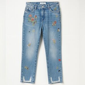 Banjara Embroidered‎ Distressed Ankle Jeans Women’s Size 0/25 High Rise